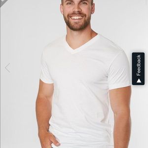 Buckle BKE Mens NWT Basic Extended V Neck XL white